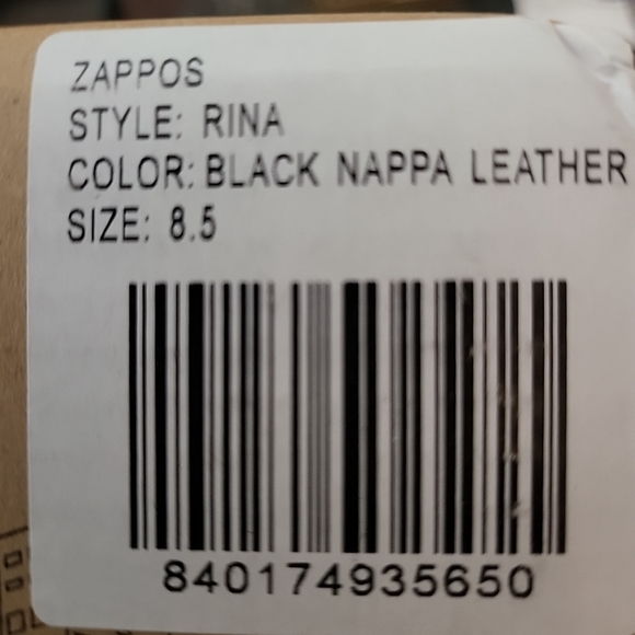 FARYL by Farylrobin Rina Black Nappa Leather 8.5 M - Picture 2 of 4